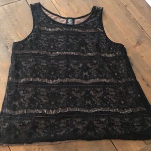 Bobeau Gorgeous two toned Lace Tank-Size Large.